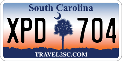 SC license plate XPD704