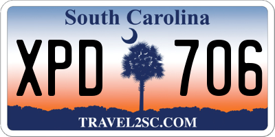 SC license plate XPD706