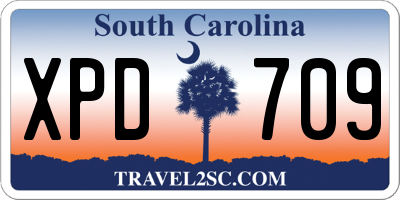 SC license plate XPD709