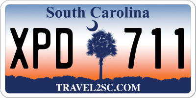 SC license plate XPD711