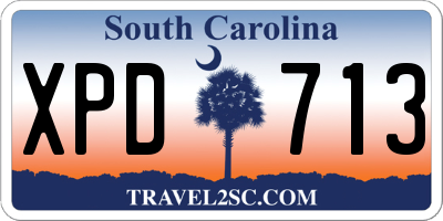 SC license plate XPD713
