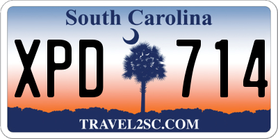 SC license plate XPD714