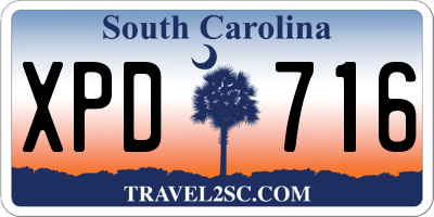 SC license plate XPD716