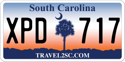 SC license plate XPD717
