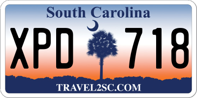 SC license plate XPD718