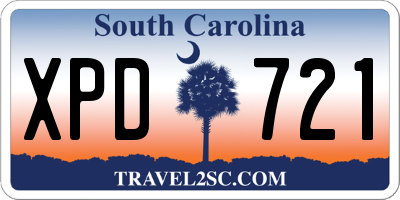 SC license plate XPD721
