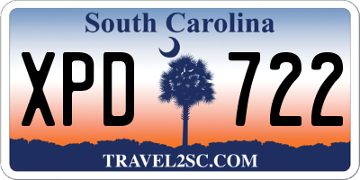 SC license plate XPD722