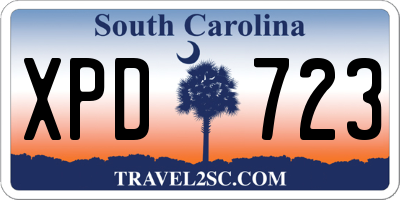 SC license plate XPD723
