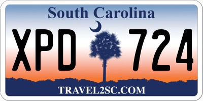 SC license plate XPD724