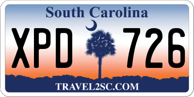 SC license plate XPD726