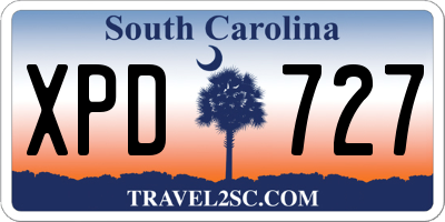 SC license plate XPD727