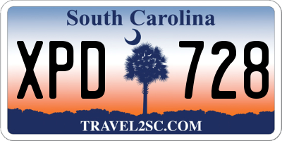 SC license plate XPD728