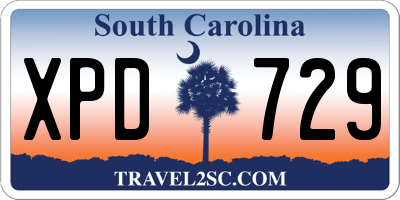 SC license plate XPD729