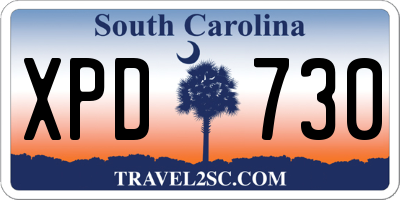 SC license plate XPD730