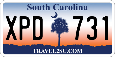 SC license plate XPD731