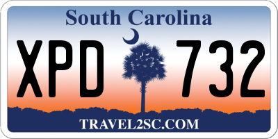 SC license plate XPD732