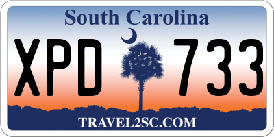 SC license plate XPD733