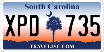 SC license plate XPD735