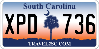 SC license plate XPD736