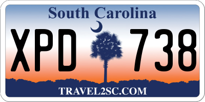 SC license plate XPD738