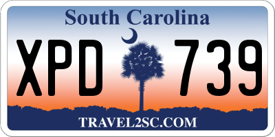 SC license plate XPD739