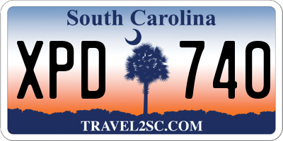 SC license plate XPD740