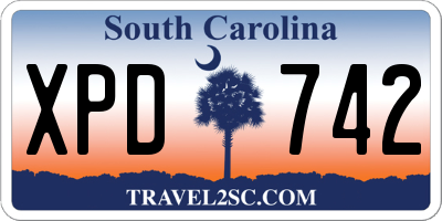 SC license plate XPD742