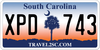 SC license plate XPD743