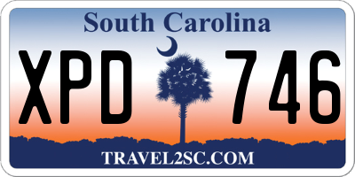 SC license plate XPD746