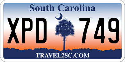 SC license plate XPD749