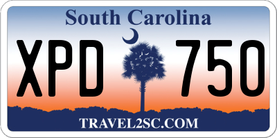 SC license plate XPD750