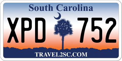 SC license plate XPD752