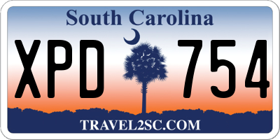 SC license plate XPD754