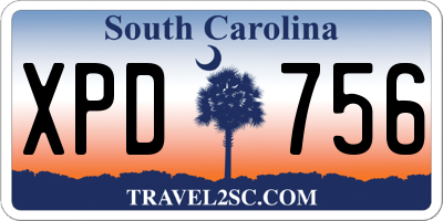 SC license plate XPD756