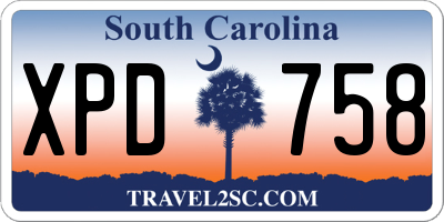SC license plate XPD758