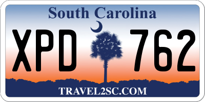 SC license plate XPD762