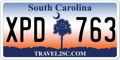 SC license plate XPD763