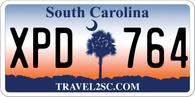 SC license plate XPD764