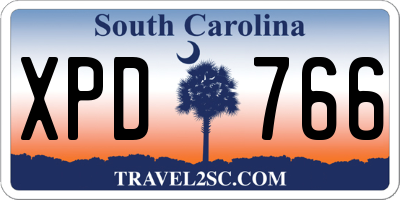 SC license plate XPD766