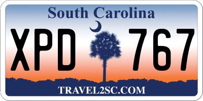 SC license plate XPD767