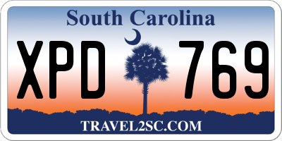 SC license plate XPD769