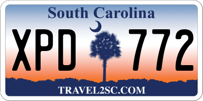 SC license plate XPD772