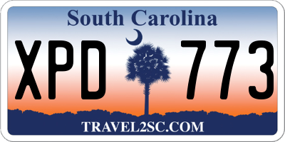 SC license plate XPD773