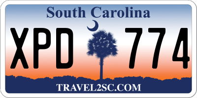 SC license plate XPD774