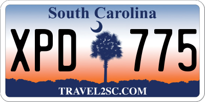 SC license plate XPD775