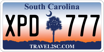 SC license plate XPD777