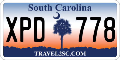 SC license plate XPD778