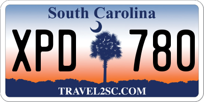 SC license plate XPD780