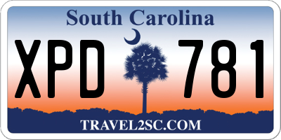 SC license plate XPD781