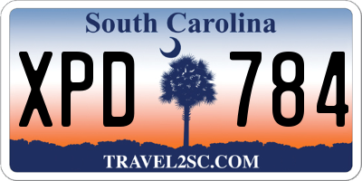 SC license plate XPD784